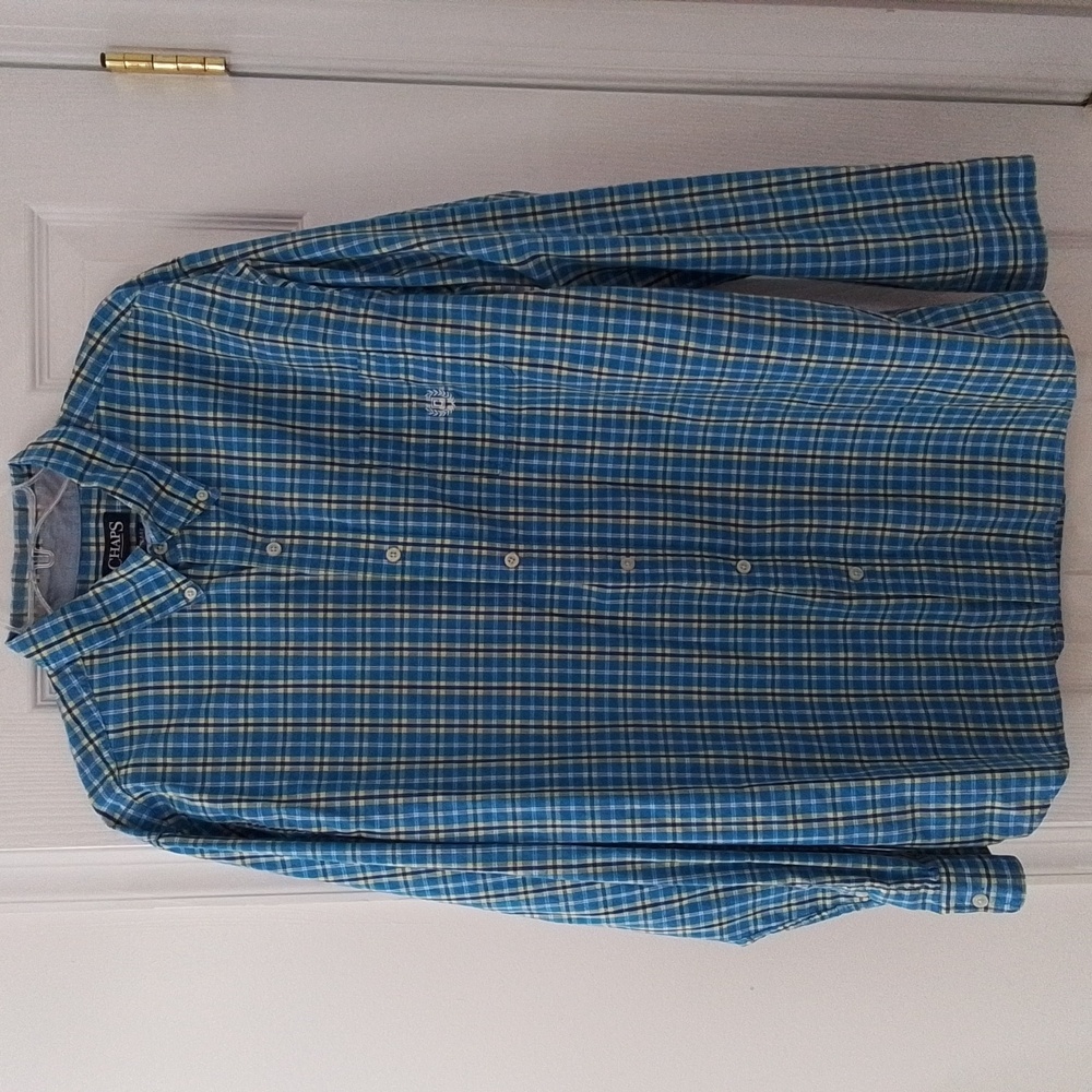 Chaps Blue Plaid Men's Shirt